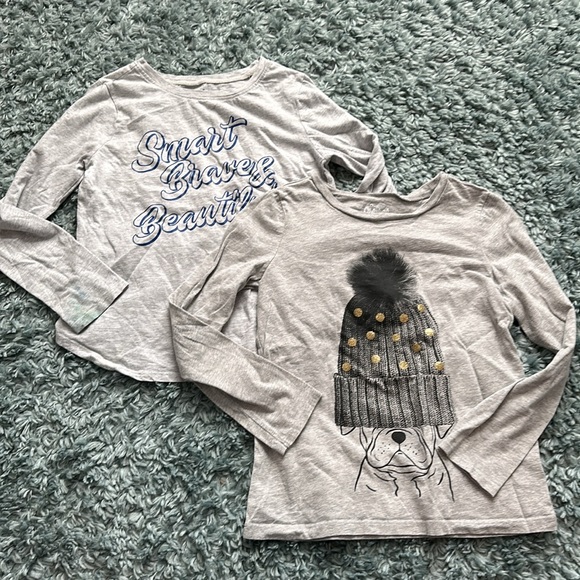 Crazy 8 Other - Girls Long Sleeve Graphic Tees, Size L (10/12)